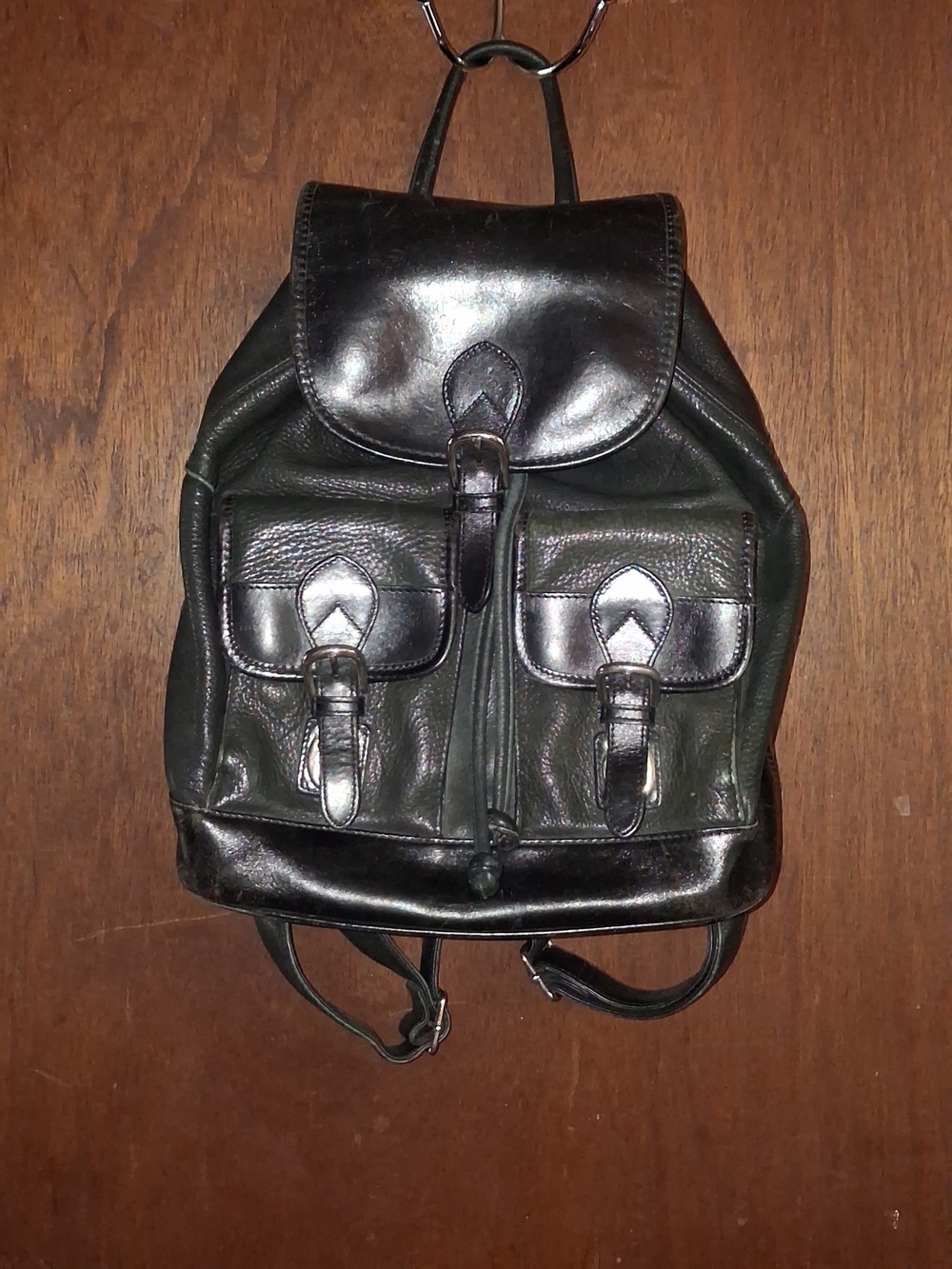 WILSON'S GENUINE BLACK LEATHER BACKPACK